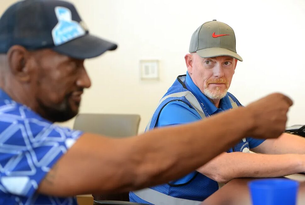 A portrait of Dave Garren, a member the Blue Coats